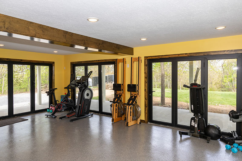 Exercise Equipment in a large open room